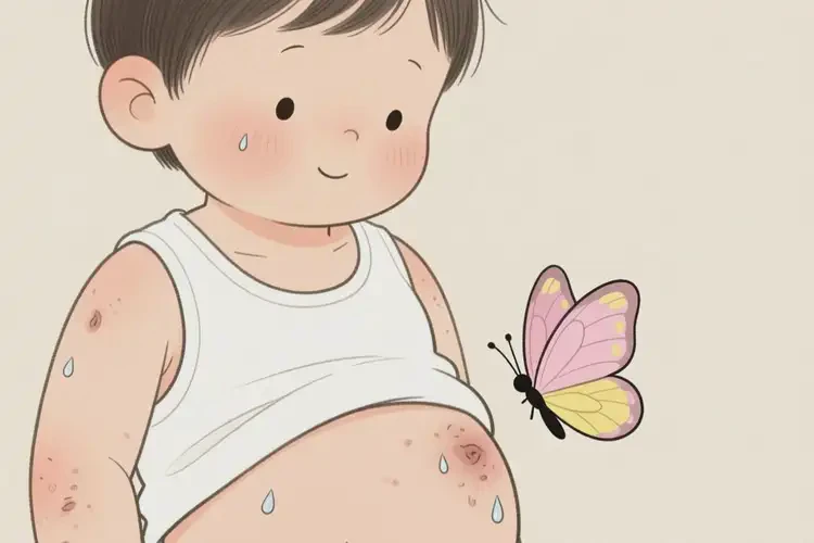 小孩肚子上偶尔长湿疹可不可以彻底自愈(图3)