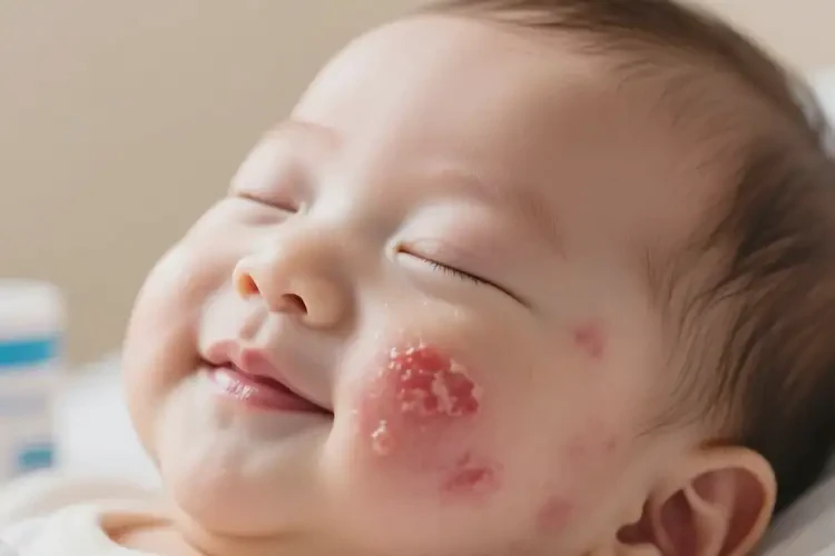 嬰兒臉上經常起濕疹能徹底自愈嗎(圖4)