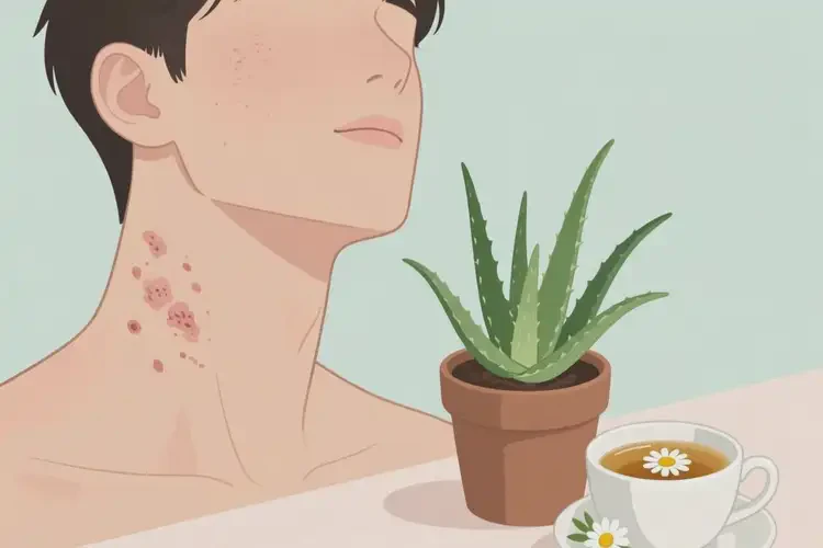 男生脖子上偶爾長濕疹能徹底自愈嗎(圖3)