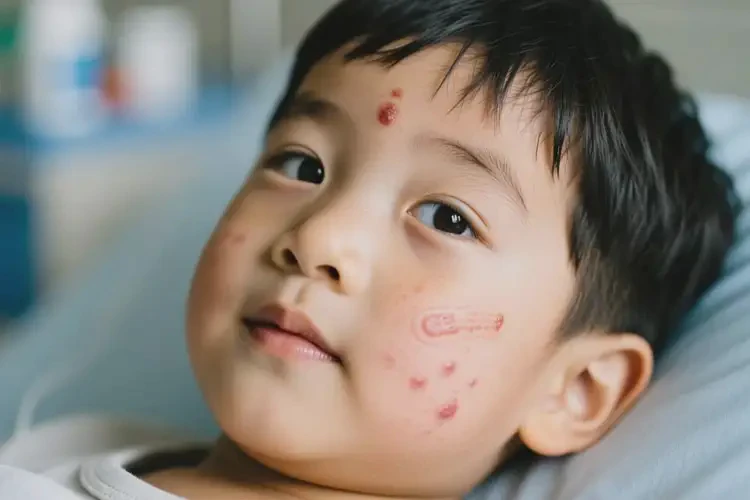 小孩臉上有濕疹不管它會自己痊愈嗎(圖1)