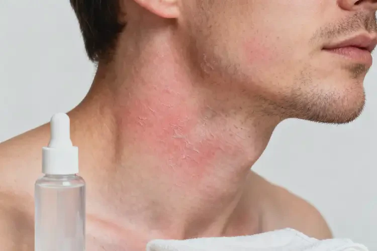 男生脖子上出现湿疹不管它会自己痊愈吗(图1)