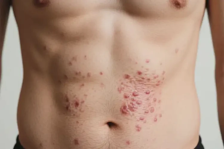 男人肚子上長濕疹可不可以徹底自愈(圖1)