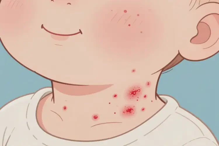 小兒脖子上起濕疹不管它會(huì)自己痊愈嗎(圖3)