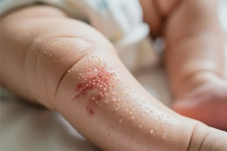 嬰兒大腿上長濕疹可以徹底自愈嗎(圖3)