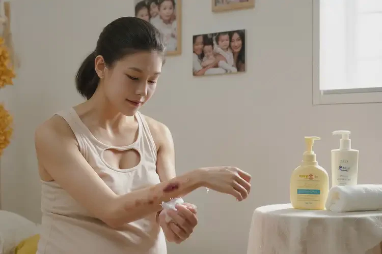 產(chǎn)婦手臂上出濕疹不管它會(huì)自己好嗎(圖2)