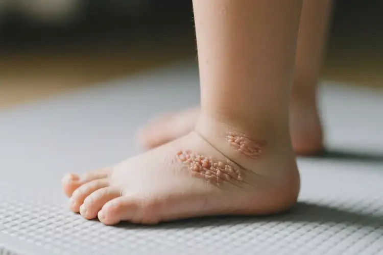 小孩腳上偶爾起濕疹不管它會自己好嗎(圖1)