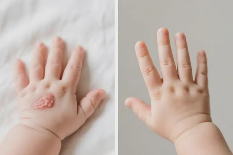 小兒身上經(jīng)常長濕疹不管它會自己痊愈嗎(圖1)