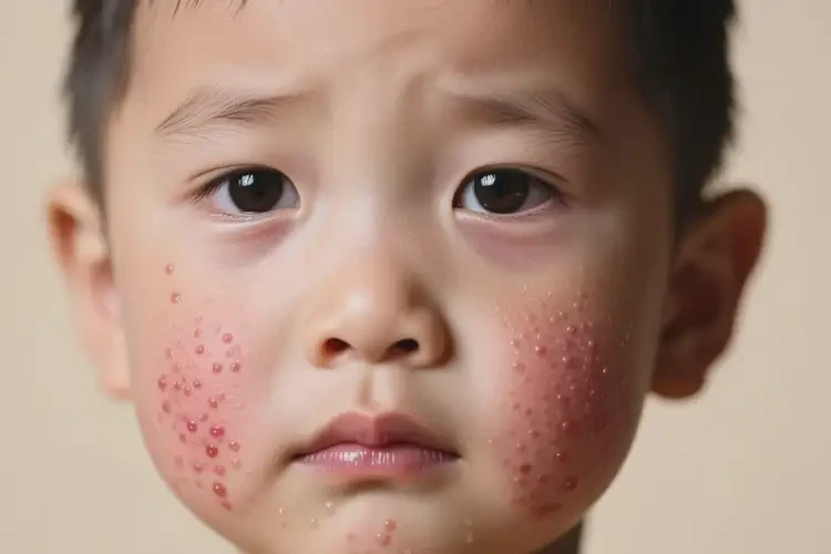 孩子臉上出現(xiàn)濕疹不管它會自己好嗎(圖4)