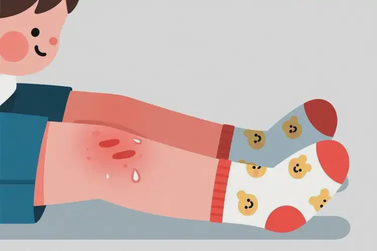 孩子小腿偶爾長濕疹不管它會自己自愈嗎(圖1)