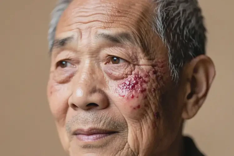 老人臉上有濕疹能靠自己自愈嗎(圖1)