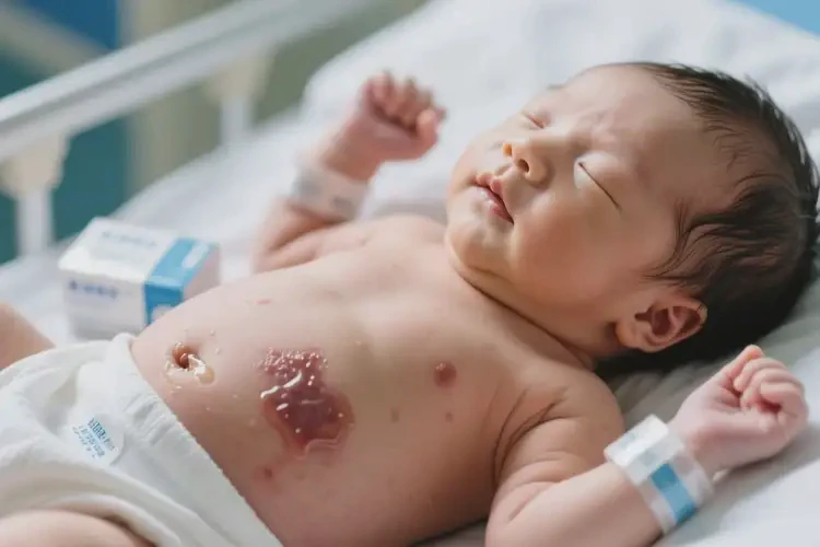 新生兒肚子上長濕疹可不可以徹底自愈(圖1)
