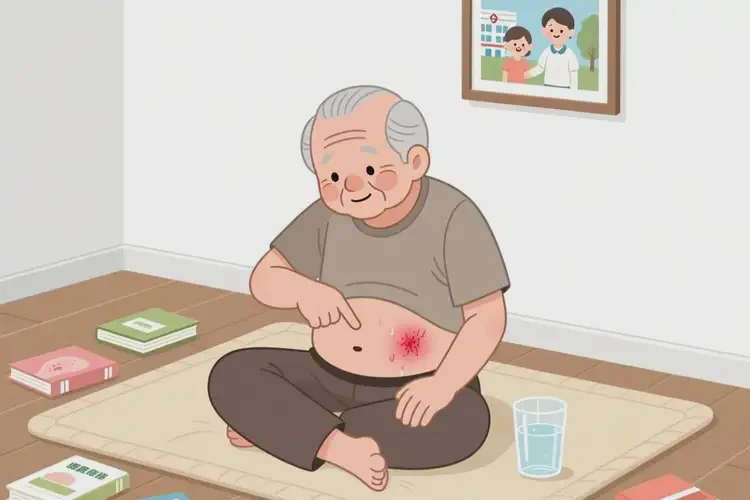 高齡老人肚子上偶爾起濕疹能徹底自愈嗎(圖2)