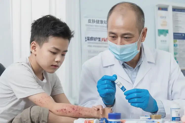 孩子臉上有濕疹不管它會自己自愈嗎(圖2)