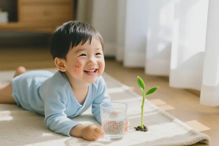 孩子身上容易起濕疹能徹底自愈嗎(圖3)