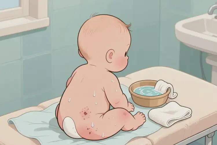 小兒屁股出濕疹可以徹底自愈嗎(圖2)