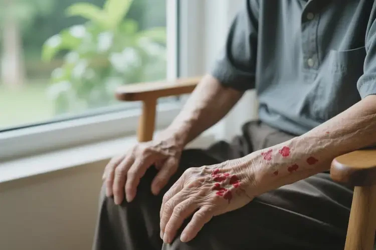 老人身上起濕疹能靠自己自愈嗎