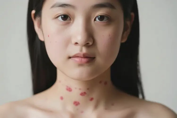 女生脖子上起濕疹不管它會(huì)自己好嗎(圖3)