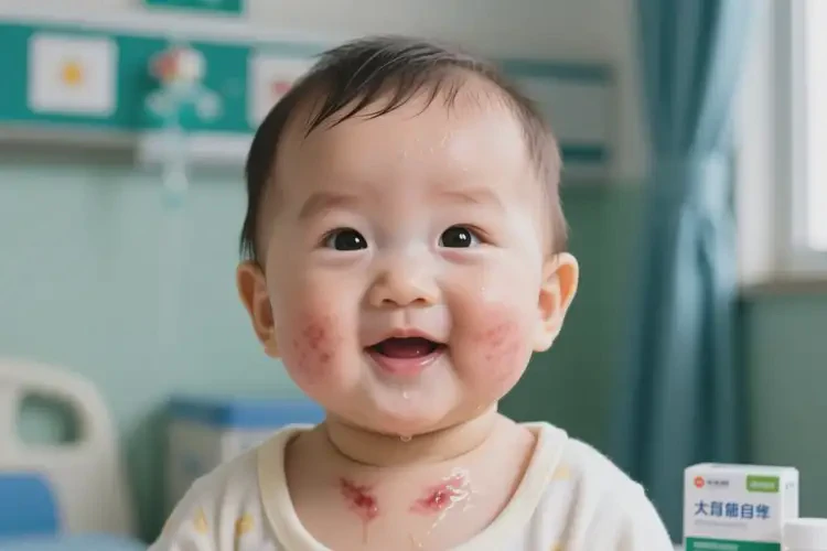 嬰幼兒脖子長濕疹能靠自己自愈嗎(圖1)