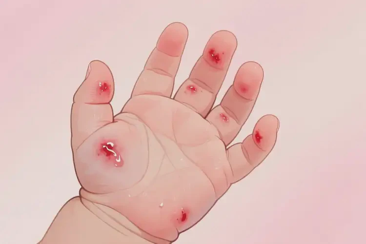 寶寶身上出濕疹不管它會(huì)自己好嗎(圖1)