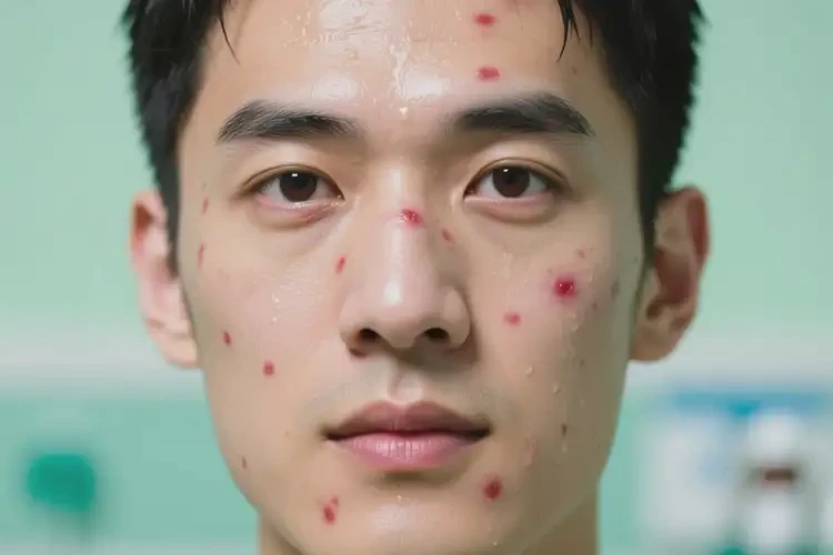 男人面部起濕疹能夠徹底治愈嗎(圖1)