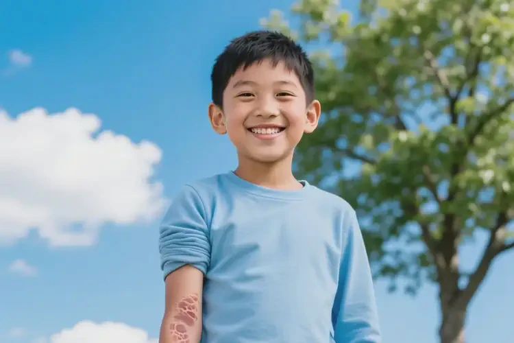 中学生手臂起湿疹能够彻底治愈吗(图1)