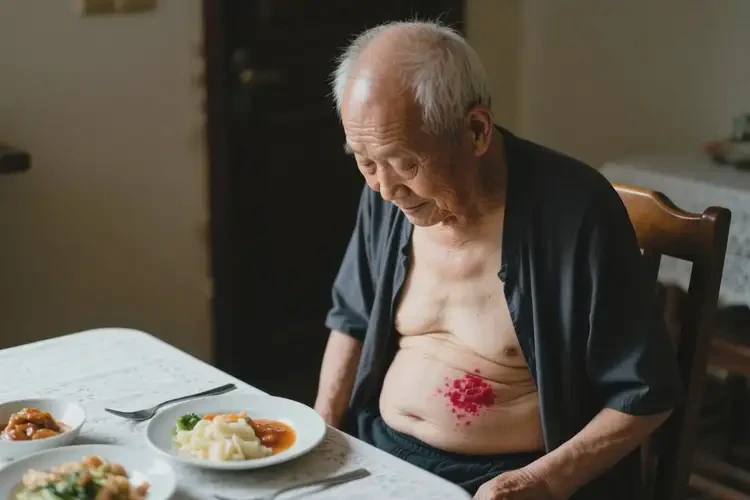 高齡老人肚子上出現(xiàn)濕疹能徹底自愈嗎(圖1)