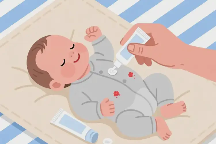 新生兒肚子上容易長濕疹能夠徹底治愈嗎(圖2)