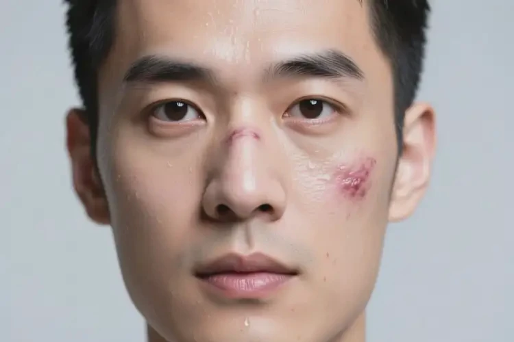 男人面部起濕疹能夠徹底治愈嗎(圖3)