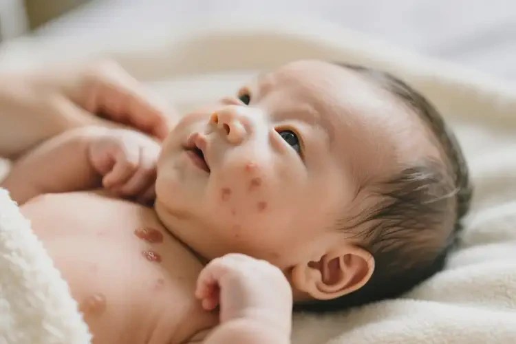 嬰兒脖子上出濕疹不管它會自己自愈嗎(圖4)