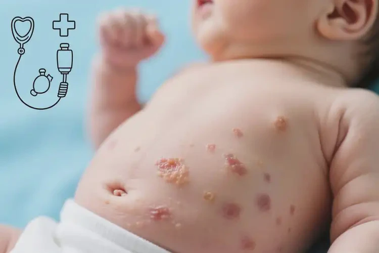 新生兒肚子上容易長(zhǎng)濕疹不管它會(huì)自己好嗎(圖4)