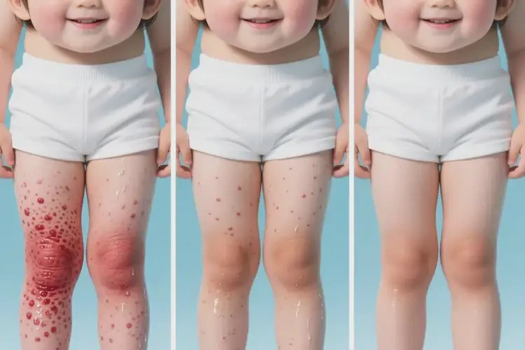 孩子大腿上偶爾起濕疹能徹底自愈嗎(圖1)