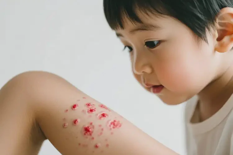 小孩小腿有濕疹不管它會(huì)自己痊愈嗎(圖1)