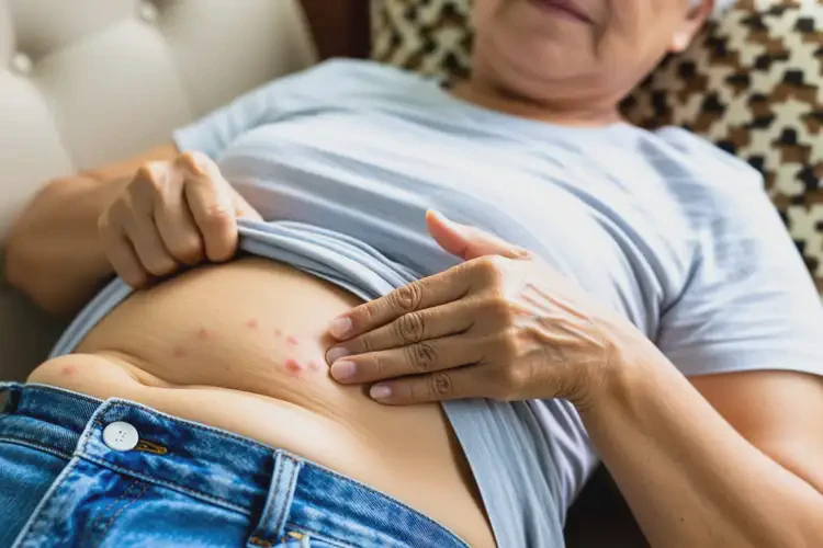 老年人肚子有濕疹不管它會(huì)自己好嗎(圖1)