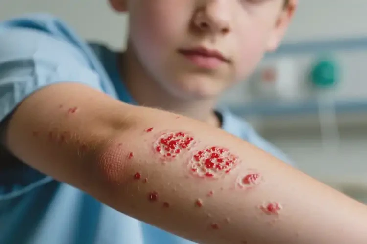 青少年手臂出濕疹不管它會(huì)自己好嗎(圖1)