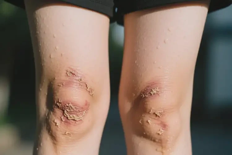 女生小腿容易起湿疹不管它会自己好吗(图2)