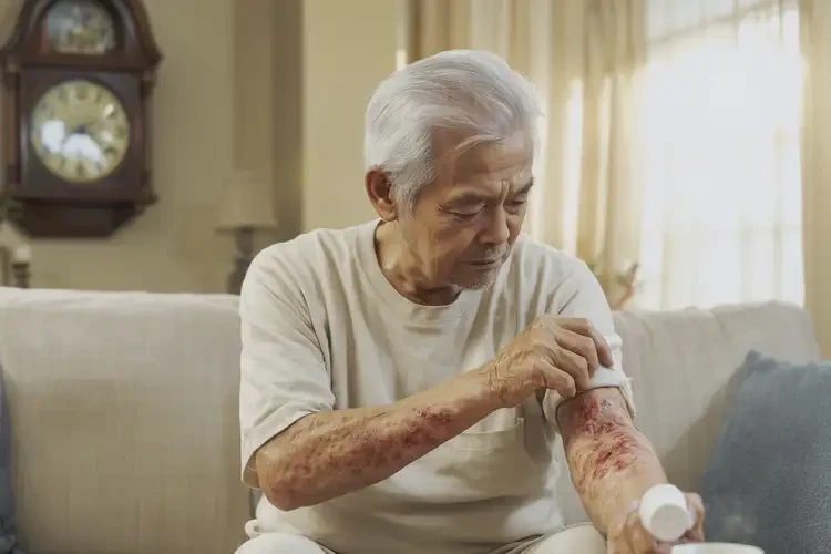 老人身上有濕疹能夠徹底治愈嗎(圖3)