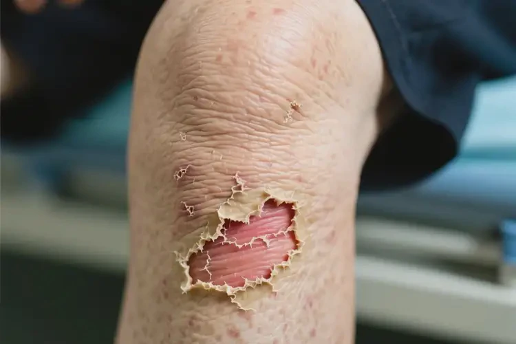 老年人大腿上偶爾長濕疹能靠自己自愈嗎(圖2)