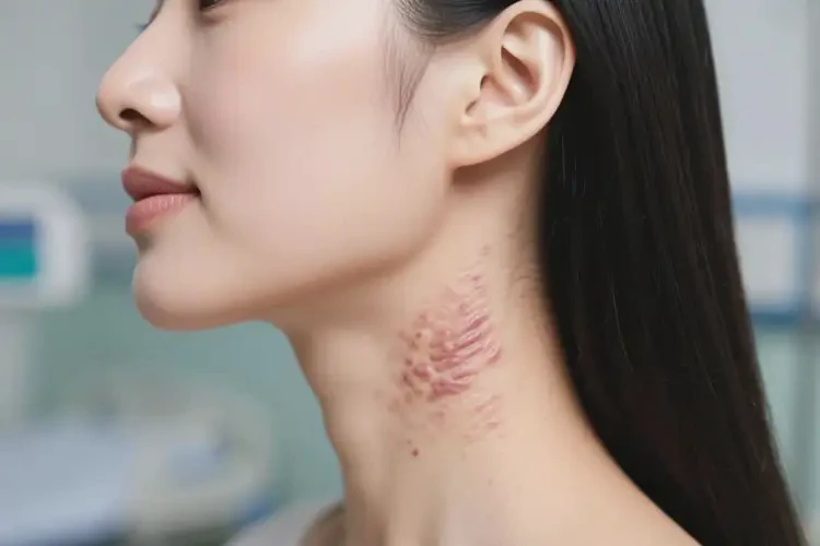 女人脖子出現(xiàn)濕疹可以徹底自愈嗎(圖1)