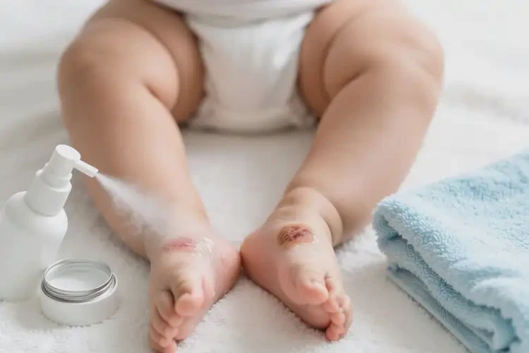 寶寶腳上經(jīng)常長濕疹能夠徹底治愈嗎(圖1)