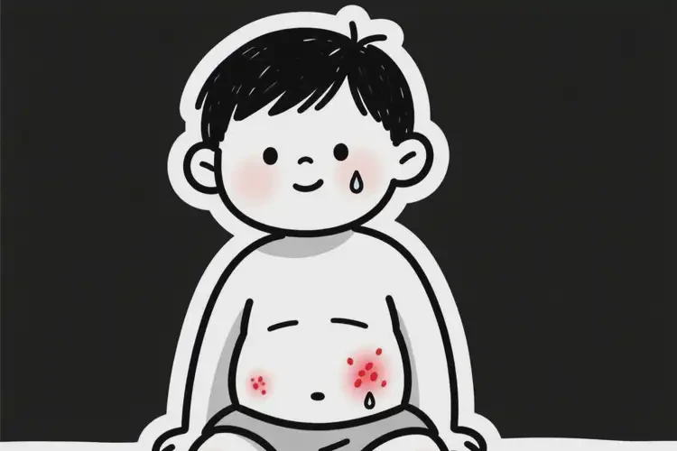 少兒肚子上起濕疹不管它會自己痊愈嗎(圖1)