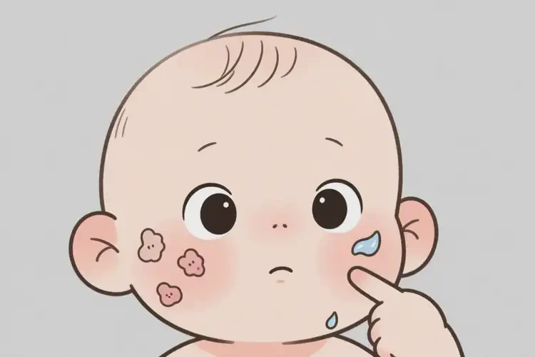 幼兒臉上容易起濕疹不管它會自己好嗎(圖1)