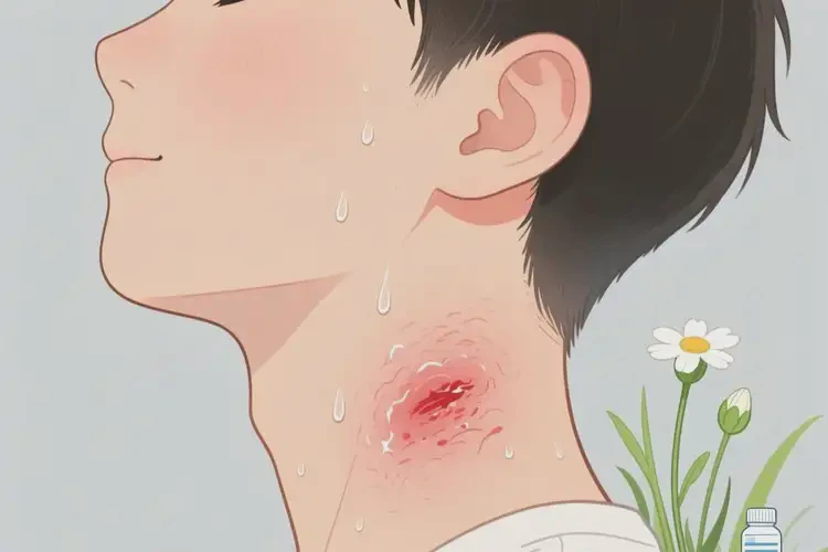 男生脖子上容易長(zhǎng)濕疹不管它會(huì)自己痊愈嗎(圖2)