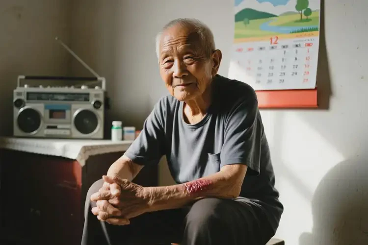 高齡老人手臂上偶爾起濕疹可以徹底自愈嗎(圖1)