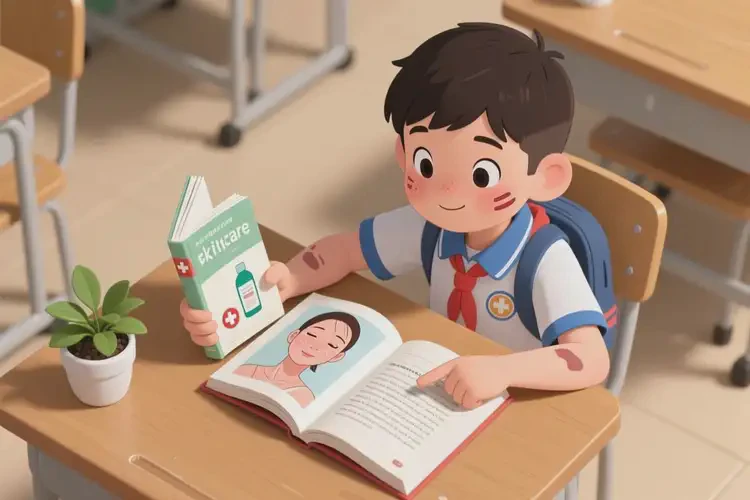 小學(xué)生臉上長濕疹不管它會自己好嗎(圖1)