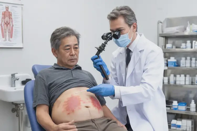 男性肚子上容易起湿疹不管它会自己自愈吗(图3)