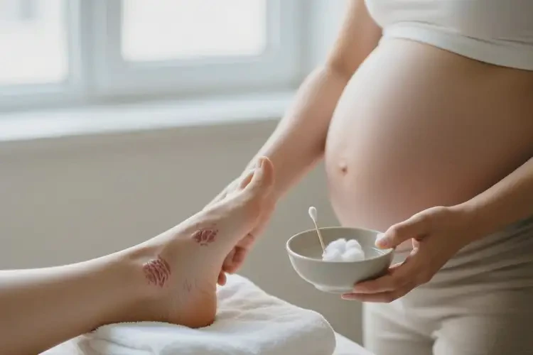 產(chǎn)婦腳上有濕疹不管它會(huì)自己自愈嗎(圖2)