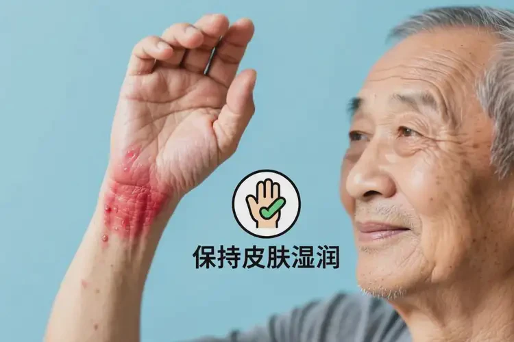 老人手臂有濕疹可不可以徹底自愈(圖1)