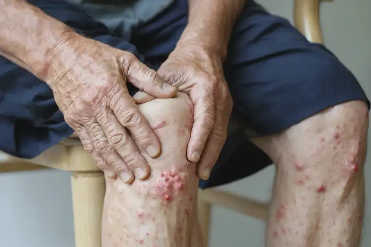 老人小腿上有湿疹不管它会自己好吗(图4)