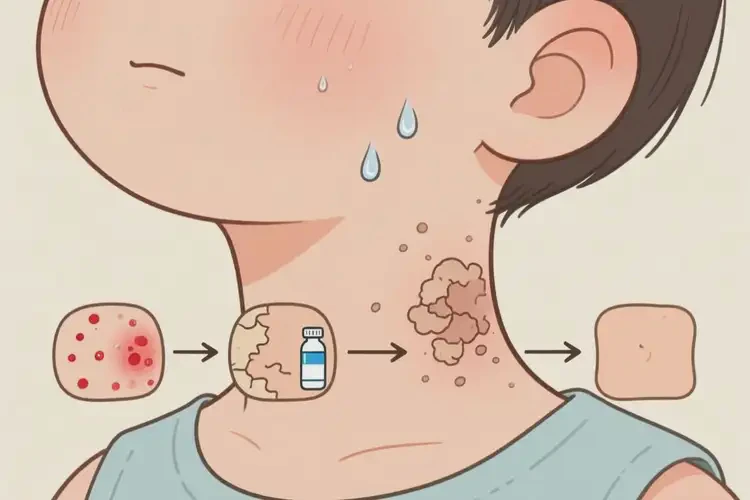 兒童脖子長濕疹能徹底自愈嗎(圖1)