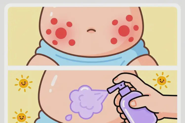 小兒肚子上偶爾長濕疹能夠徹底治愈嗎(圖1)
